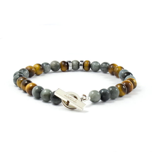 HYDRA BRACELET Stone Bracelet Hetariki Jewellery Multicolor - Black/Grey Small 