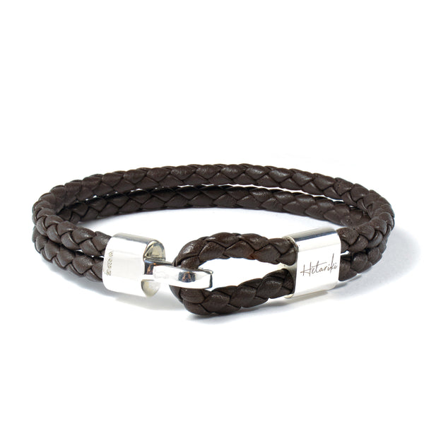 LEATHER DUAL BRACELET Leather Dual Bracelet Hetariki Jewellery 