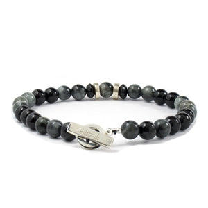STROMBOLI BRACELET Stone Bracelet Hetariki Jewellery Multicolor - Black/Grey Small 