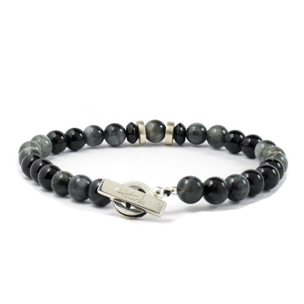 STROMBOLI BRACELET Stone Bracelet Hetariki Jewellery Multicolor - Black/Grey Small 