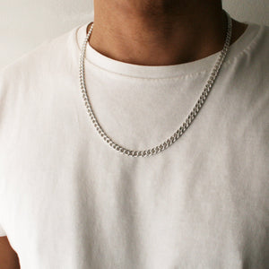 THE 5.5MM SILVER CURB CHAIN CHUNKY CURB CHAIN Hetariki Jewellery 