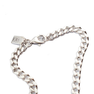 THE 5.5MM SILVER CURB CHAIN CHUNKY CURB CHAIN Hetariki Jewellery 