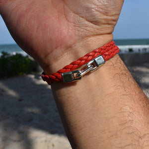 BRAIDED LEATHER BRACELET Braided Leather Bracelet Hetariki Jewellery 