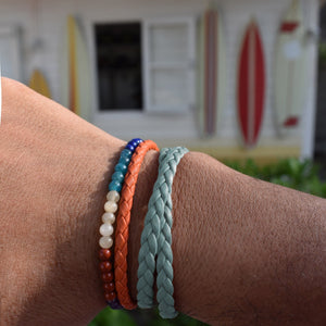 BRAIDED LEATHER BRACELET Braided Leather Bracelet Hetariki Jewellery 