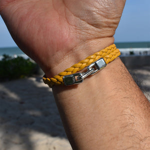 BRAIDED LEATHER BRACELET Braided Leather Bracelet Hetariki Jewellery 