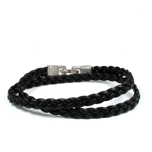 BRAIDED LEATHER BRACELET Braided Leather Bracelet Hetariki Jewellery 