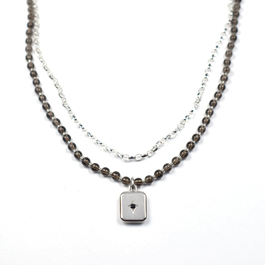 DUAL STAR PENDANT NECKLACE Dual Star Pendant Necklace Hetariki Jewellery 