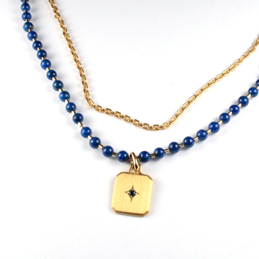 DUAL STAR PENDANT NECKLACE Dual Star Pendant Necklace Hetariki Jewellery 