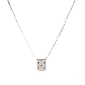 FLEUR DI LIS SHIELD PENDANT shield necklace Hetariki Jewellery 
