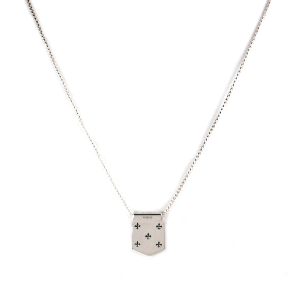 FLEUR DI LIS SHIELD PENDANT shield necklace Hetariki Jewellery 