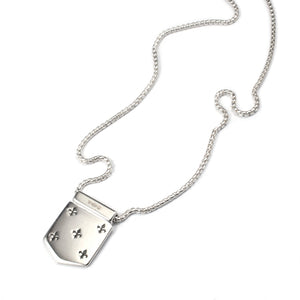 FLEUR DI LIS SHIELD PENDANT shield necklace Hetariki Jewellery 