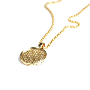 GOLD PYRAMIDS MEDALLION NECKLACE Hetariki Jewellery 