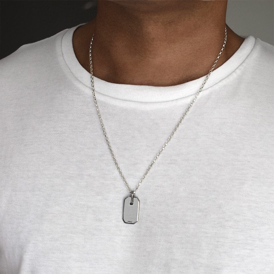 ID TAG PENDANT Silver ID Tag Pendant Hetariki Jewellery 