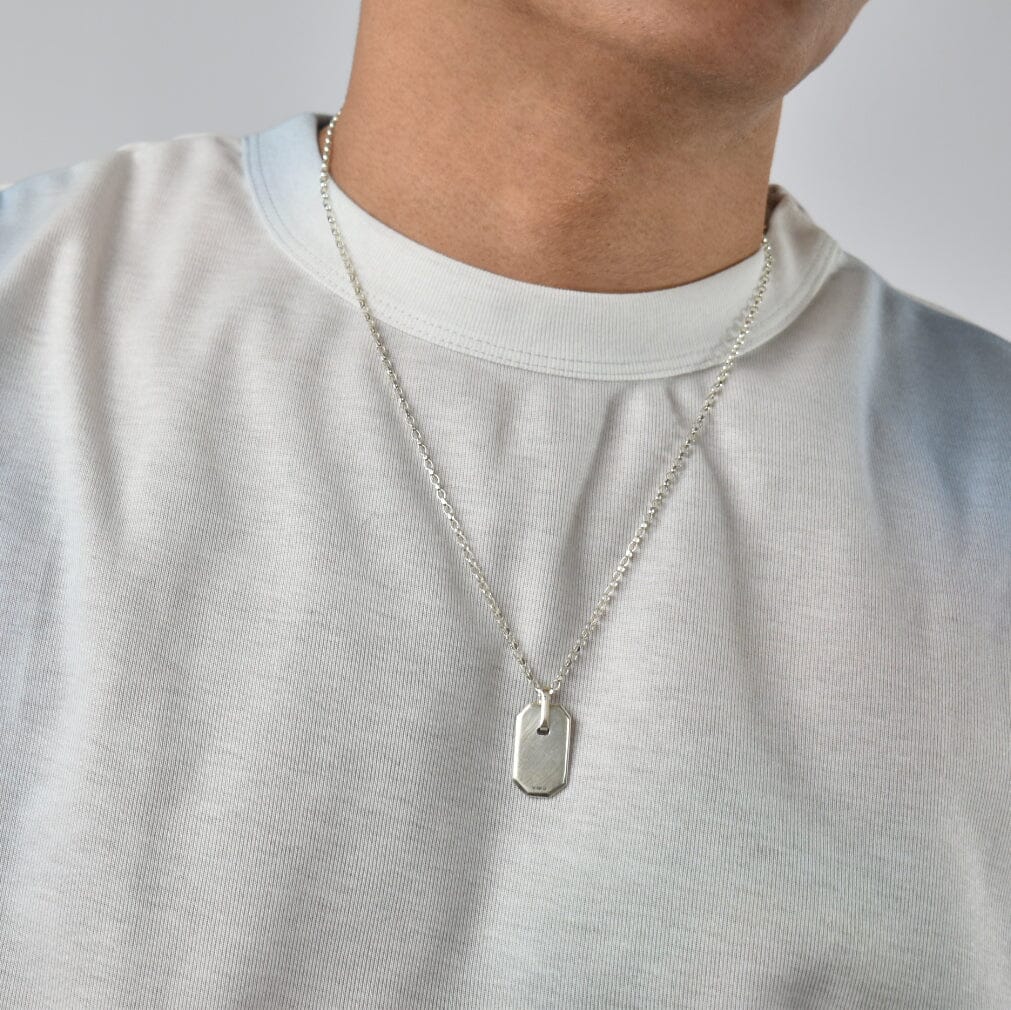 ID TAG PENDANT Silver ID Tag Pendant Hetariki Jewellery 