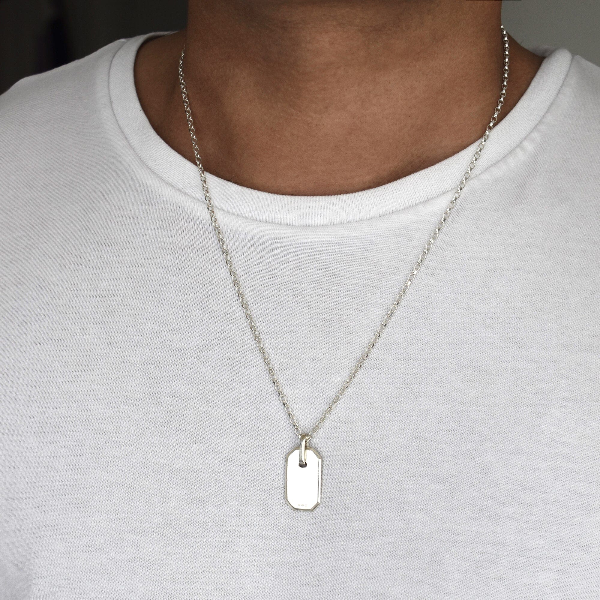 ID TAG PENDANT Silver ID Tag Pendant Hetariki Jewellery 