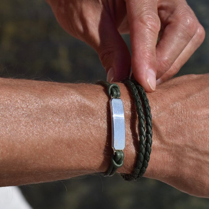 LEATHER DUAL BRACELET Leather Dual Bracelet Hetariki Jewellery 