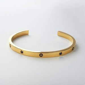 NOUGHTS & CROSSES - BLACK SAPPHIRE noughts and crosses cuff Hetariki Jewellery 