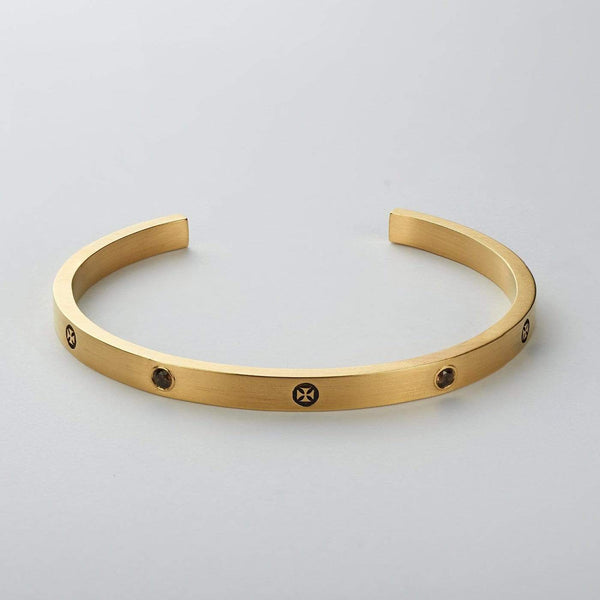 NOUGHTS & CROSSES - SMOKY QUARTZ noughts and crosses cuff Hetariki Jewellery 