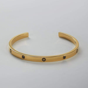 NOUGHTS & CROSSES - SMOKY QUARTZ noughts and crosses cuff Hetariki Jewellery 