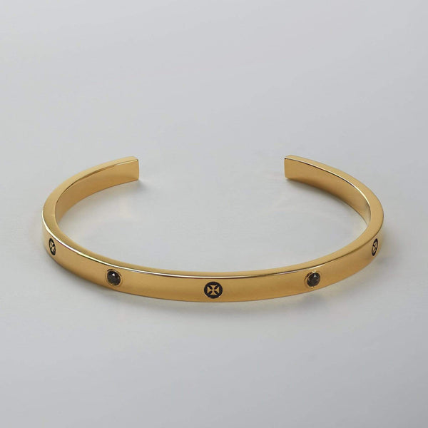 NOUGHTS & CROSSES - SMOKY QUARTZ noughts and crosses cuff Hetariki Jewellery 