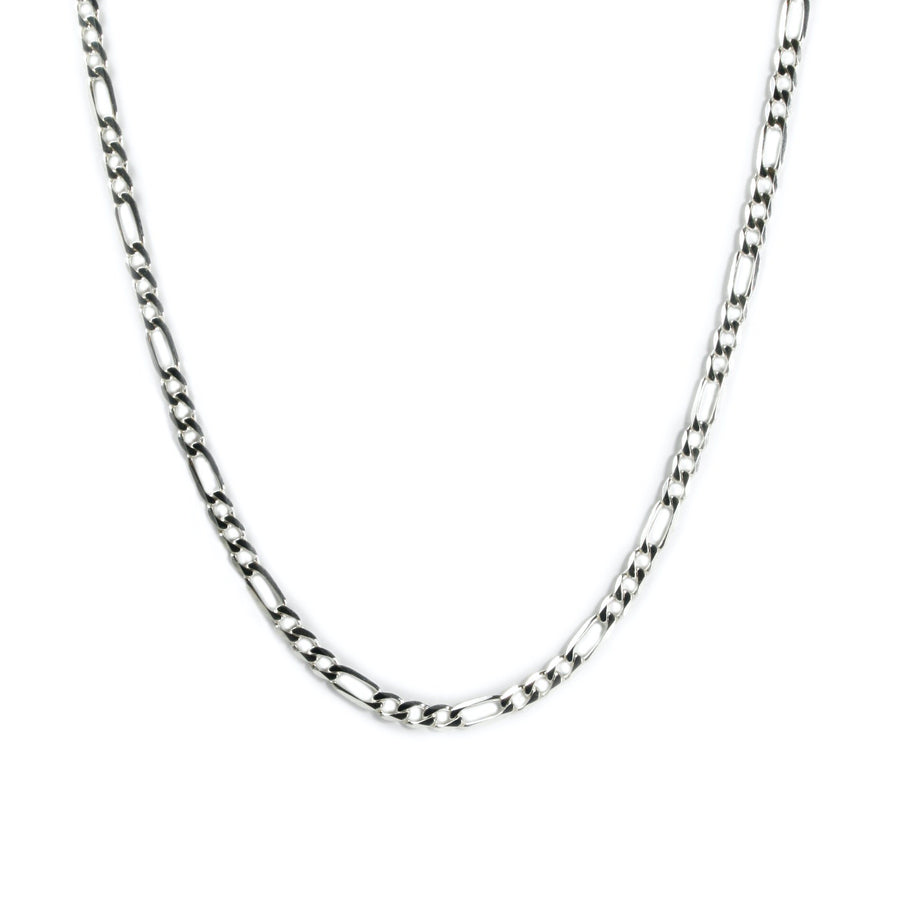 CHUNKY SILVER FIGARO NECKLACE Hetariki Jewellery 