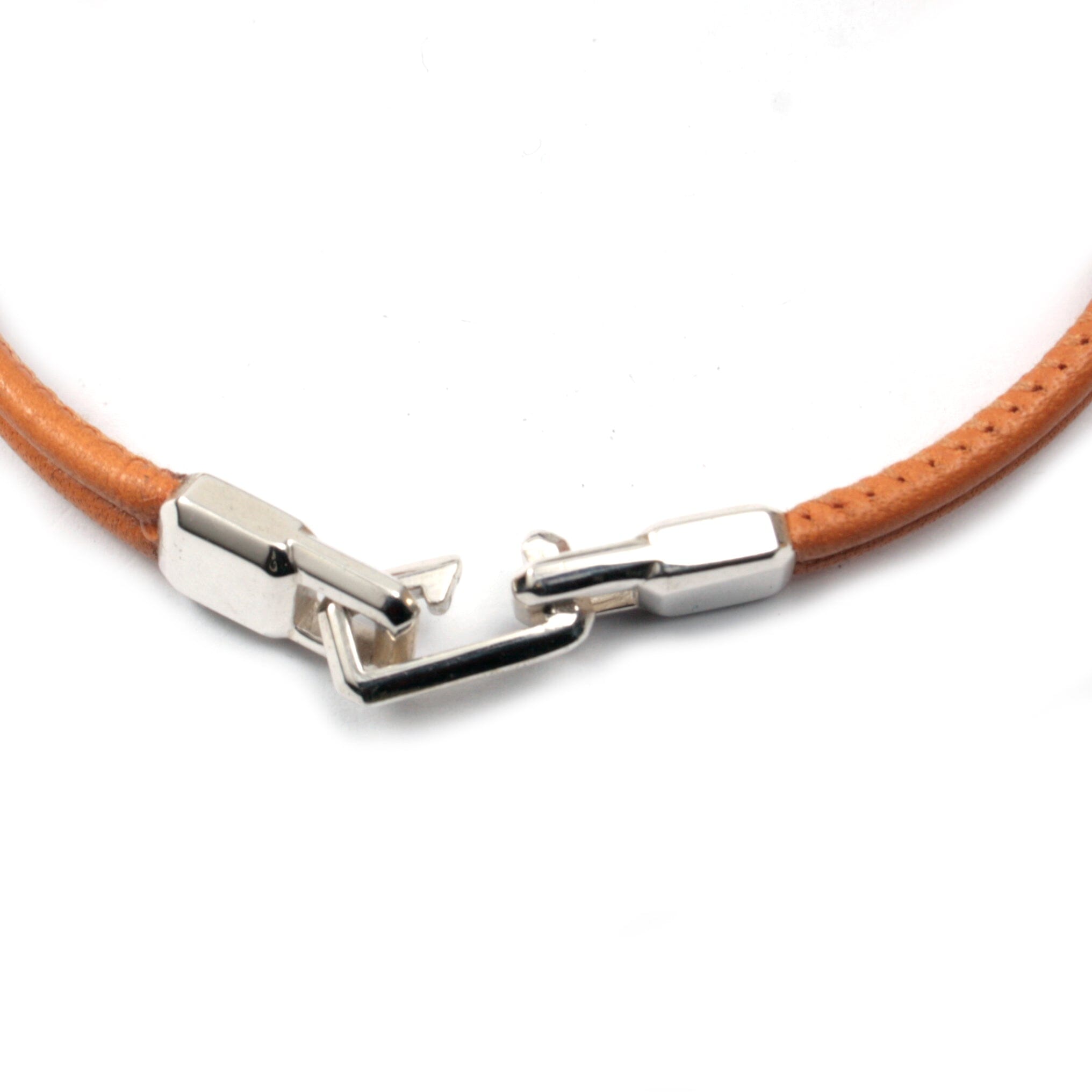 SILVER ID LEATHER CORD BRACELET Silver ID Leather Cord Bracelet Hetariki Jewellery 