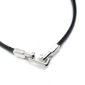 SILVER ID LEATHER STRAP BRACELET Silver ID Leather Strap Bracelet Hetariki Jewellery 