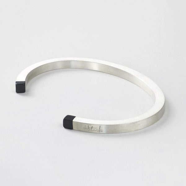 SQUARE CUFF - BLACK ONYX Square cuff Hetariki Jewellery 