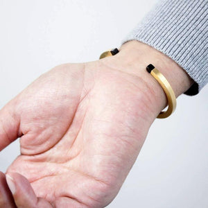 SQUARE CUFF - BLACK ONYX Square cuff Hetariki Jewellery 