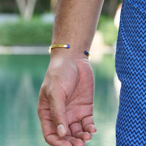 SQUARE CUFF - BLUE LAPIS Square cuff Hetariki Jewellery 