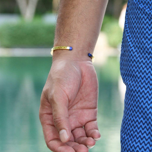 SQUARE CUFF - BLUE LAPIS Square cuff Hetariki Jewellery 