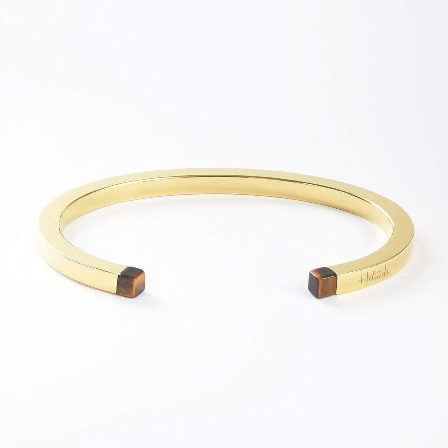 SQUARE CUFF - TIGER'S EYE Square cuff Hetariki Jewellery 