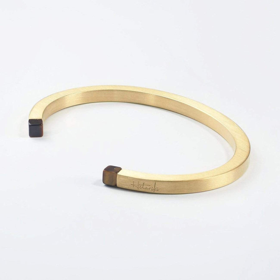 SQUARE CUFF - TIGER'S EYE Square cuff Hetariki Jewellery 