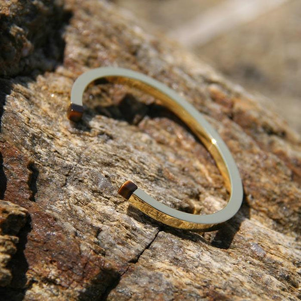 SQUARE CUFF - TIGER'S EYE Square cuff Hetariki Jewellery 